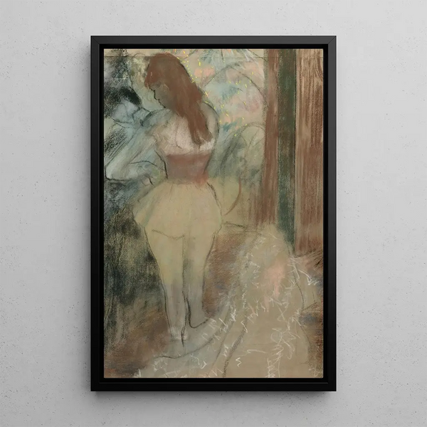 Reproduktion af maleriet Danseuse s'habillant - Edgar Degas
