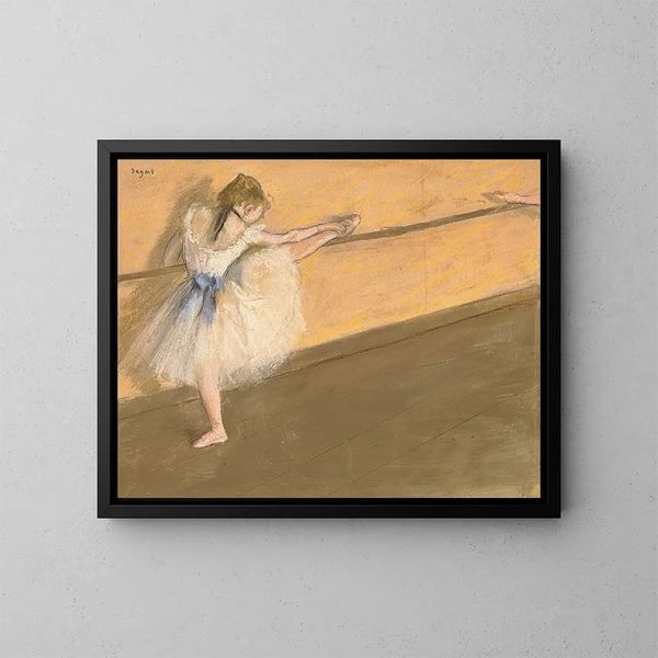 Danseuse ved stangen - Edgar Degas — indrammet kunstværk på væggen