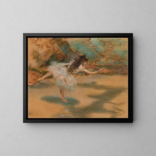 Danseuse sur pointe - Edgar Degas — indrammet kunstværk på væggen