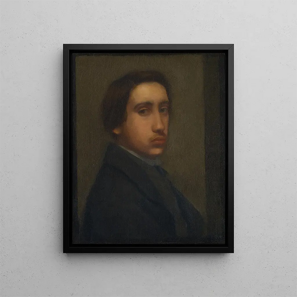 Edgar Degas maleri i sort frakke - Edgar Degas — indrammet kunstværk på væggen