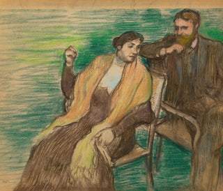 Esquisse til et portræt af M. og Mme Louis Rouart - Edgar Degas — visning af kunstværket