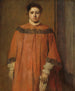Pige i rød - Edgar Degas — visning af kunstværket