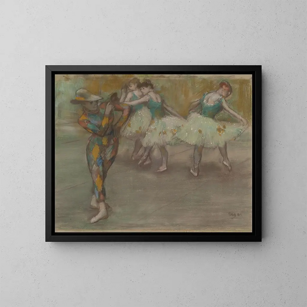 Danse d'Arlequin - Edgar Degas — indrammet kunstværk på væggen