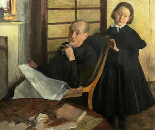 Henri Degas og hans niece Lucie Degas, kunstnerens onkel og kusine - Edgar Degas — visning af kunstværket