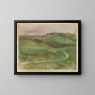 Landskabsmaleri - Edgar Degas — indrammet kunstværk på væggen