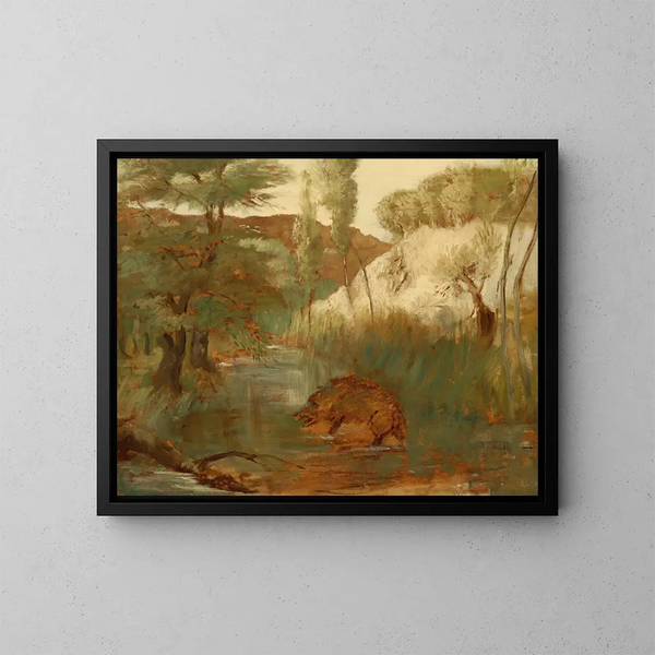 Le Sanglier - Edgar Degas — indrammet kunstværk på væggen