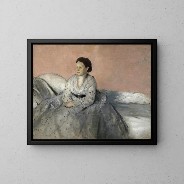 Madame Ren de Gas - Edgar Degas — indrammet kunstværk på væggen