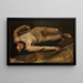 Mandlig Nøgne - Edgar Degas — indrammet kunstværk på væggen