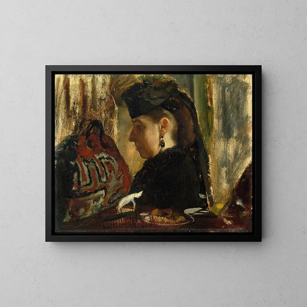 Marie Dihau 1843-1935 - Edgar Degas — indrammet kunstværk på væggen