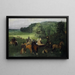 "Sur l'hippodrome, la course" - Edgar Degas — indrammet kunstværk på væggen