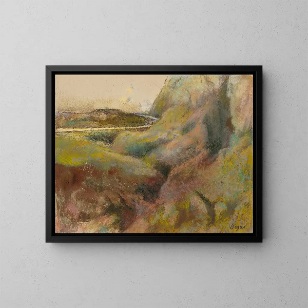 Landskabsmaleri - Edgar Degas — indrammet kunstværk på væggen