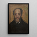 Portrait af kunstkritiker DurandGrville - Edgar Degas — indrammet kunstværk på væggen