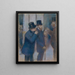 Portraits à la Bourse (Konflikt af cas) - Edgar Degas — indrammet kunstværk på væggen