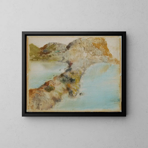 Côte rocheuse - Edgar Degas — indrammet kunstværk på væggen