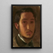 Reproduktion af maleriet Selvportræt med hvid krave - Edgar Degas