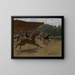 Le Faux Départ - Edgar Degas — indrammet kunstværk på væggen