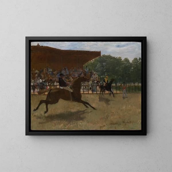 Le Faux Départ - Edgar Degas — indrammet kunstværk på væggen