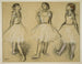 Tre studie af en danser i fjerde position - Edgar Degas — visning af kunstværket