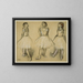 Tre studie af en danser i fjerde position - Edgar Degas — indrammet kunstværk på væggen