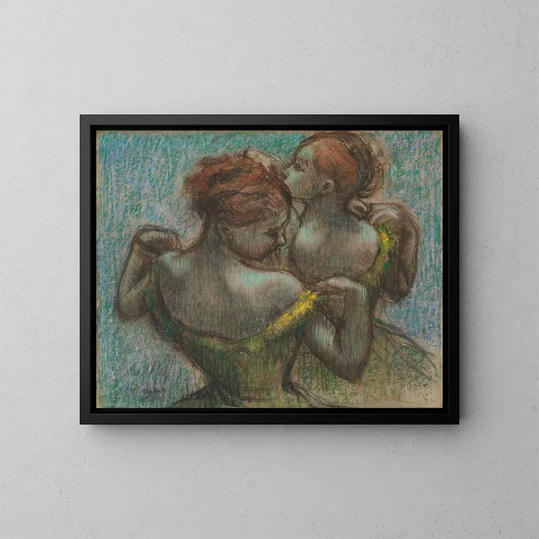 To dansere i buste - Edgar Degas — indrammet kunstværk på væggen
