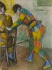 to Arlekin - Edgar Degas — visning af kunstværket