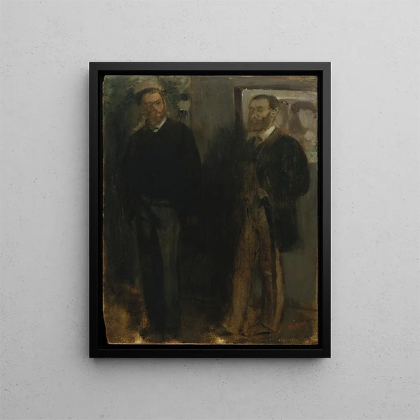 To mænd - Edgar Degas — indrammet kunstværk på væggen