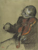 Studie af violinist til danseundervisning - Edgar Degas — visning af kunstværket