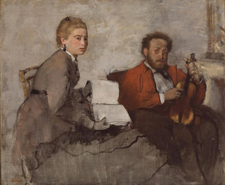Violonist og ung kvinde - Edgar Degas — visning af kunstværket