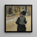 Kvindemaleri set bagfra, besøg på et museum - Edgar Degas — indrammet kunstværk på væggen