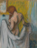 Kvinde med et håndklæde - Edgar Degas — visning af kunstværket