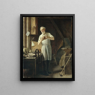 Le Chaudronnier - Edgar Melville Ward — indrammet kunstværk på væggen