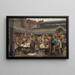 den gamle fiskemarked i Antwerpen i 1882 - Edgard Farasyn — indrammet kunstværk på væggen