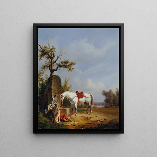 Edmond JeanBaptiste Tschaggeny - Reiter mit Pferd.webp