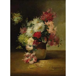 Le bouquet de dahlias - Edmond Van Coppenolle — visning af kunstværket