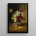 Le bouquet de dahlias - Edmond Van Coppenolle — indrammet kunstværk på væggen