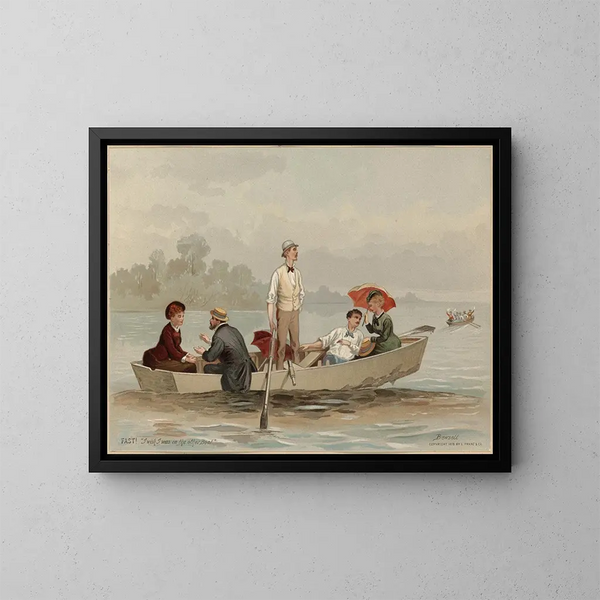 Scène de navigation - Edmund Birckhead Bensell — indrammet kunstværk på væggen