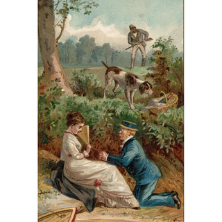 Edmund Birckhead Bensell - Young Couple with Hunter in the Background.webp