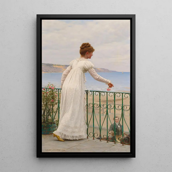 En gunst - Edmund Blair Leighton — indrammet kunstværk på væggen