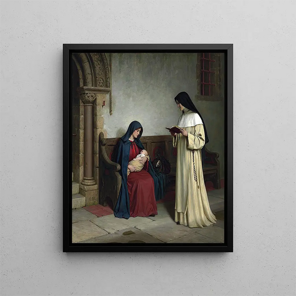 Livres og kunst Maternitet - Edmund Blair Leighton — indrammet kunstværk på væggen