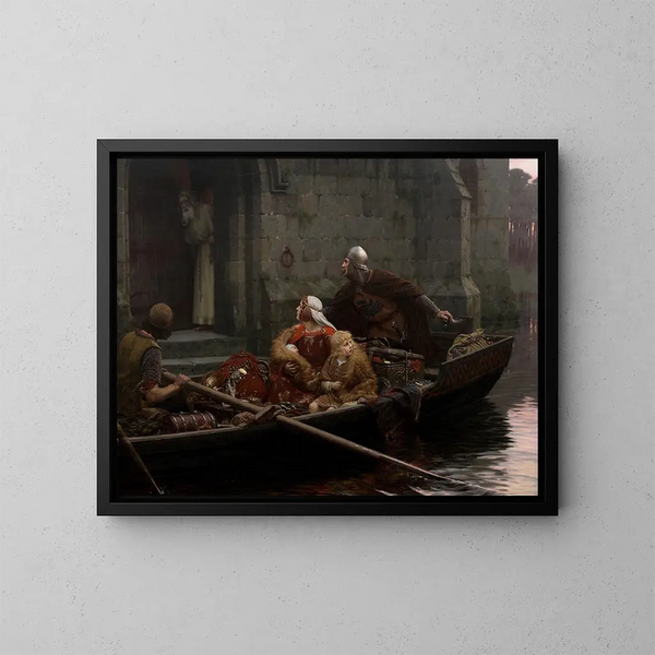 I krisetid - Edmund Blair Leighton — indrammet kunstværk på væggen