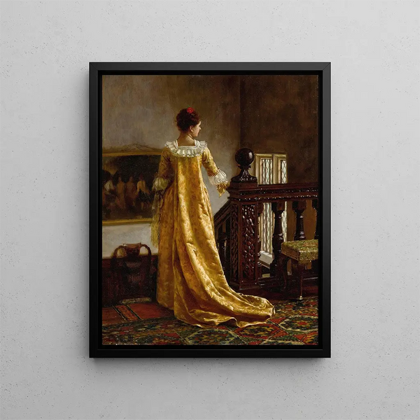 Qui m'aime me suive - Edmund Blair Leighton — indrammet kunstværk på væggen