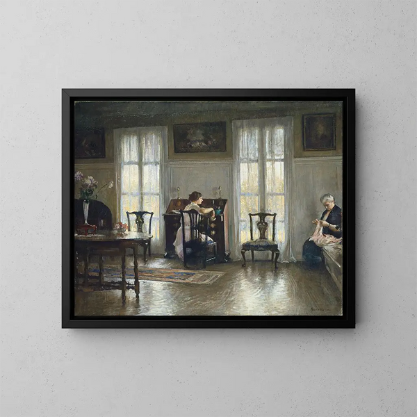 Mor og Maria - Edmund Charles Tarbell — indrammet kunstværk på væggen