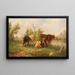 Vaches au pâturage - Edmund Mahlknecht — indrammet kunstværk på væggen