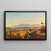 Vue des collines sabines près de Rome - Edmund Von Wrndle — indrammet kunstværk på væggen