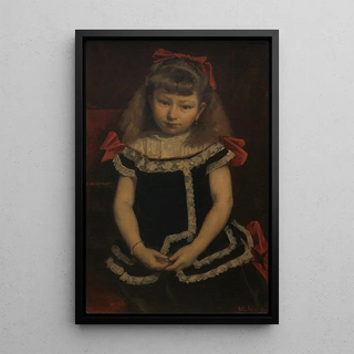 Juliette Qunel - Édouard Agneessens — indrammet kunstværk på væggen