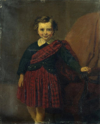 Edouard Moyse - Portrait de petit garon Maurice Coblence en costume cossais.webp