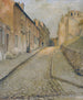 maleriet La rue Cortot à Montmartre vue de la rue des Saules - Édouard Zawiski — visning af kunstværket