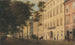 Vue dans la rue Unter den Linden, coin Charlottenstraße, avec l'Hôtel de Saint-Pétersbourg - Eduard Gaertner — visning af kunstværket