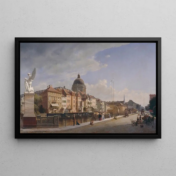 Eduard Gaertner - Rear view of the Houses at Schlofreiheit.webp