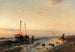 L'arrivée des bateaux de pêche - Eduard Hildebrandt — visning af kunstværket